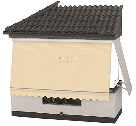 Tenda da sole a caduta con CASSONETTO di protezione braccetti e mantovana - Tessuti TEMPOTEST PARÀ (TESSUTI TINTA UNITA) - MISURA L cm da 181 a 240 X 260 H C.15/1