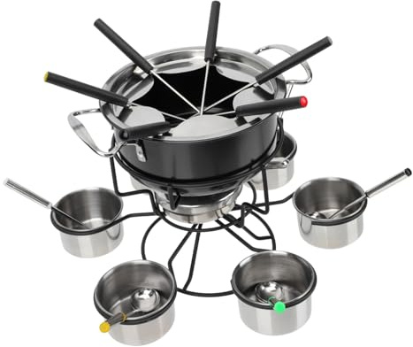 VICASKY Stainless Steel Fire Boiler Portable Fondue Stove Cheese Fondue Cookware Safe Stove for Indoor Outdoor Use