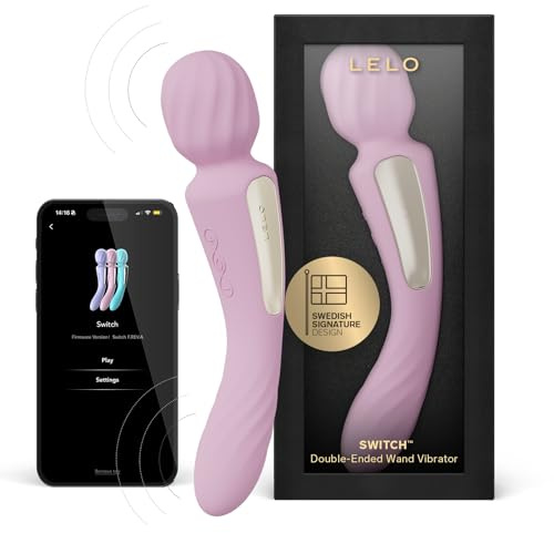 LELO SWITCH Massagestab Sex Spielzeug für die Frau mit Bluetooth-App und 12 Lusteinstellungen, Dildo Vibrator, Vibratorensets für Frauen Klitoris Sexspielzeug Frau, Sex Toy, Doppelvibrator (Soft Pink)