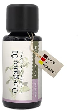 Waldkraft Ätherisches Oregano-Öl 10 ml – 100% naturreines Aromaöl aus griechischer Manufaktur mit über 90% Carvacrol-Gehalt – Für Aromatherapie & Diffuser geeignet