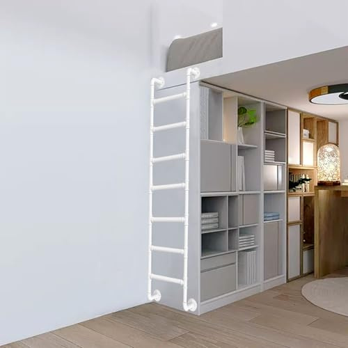 Échelle de grenier murale en métal robuste pour lits superposés réglable 140180 cm Escalier de grenier durable Utilisation intérieur/extérieur Design gain de place Installation facile