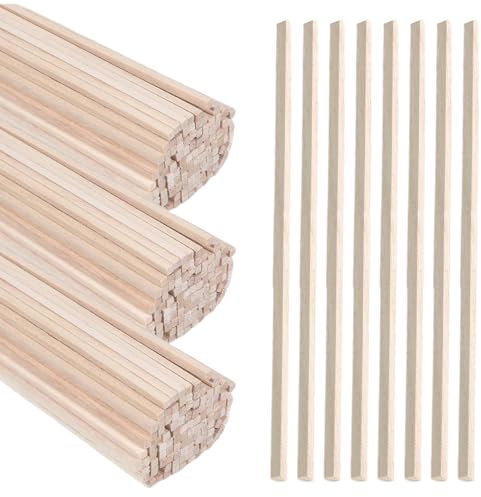 Trähantverkspinnar 120 stycken 30 centimeter Träbyggstavar