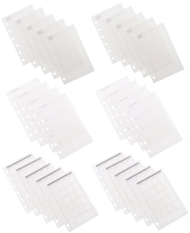 SAFIGLE Recharges pour Agenda Anneaux Papier Épais Lisse Planificateur Quotidien Hebdomadaire Mensuel Inserts Compatibles Classeurs de Poche