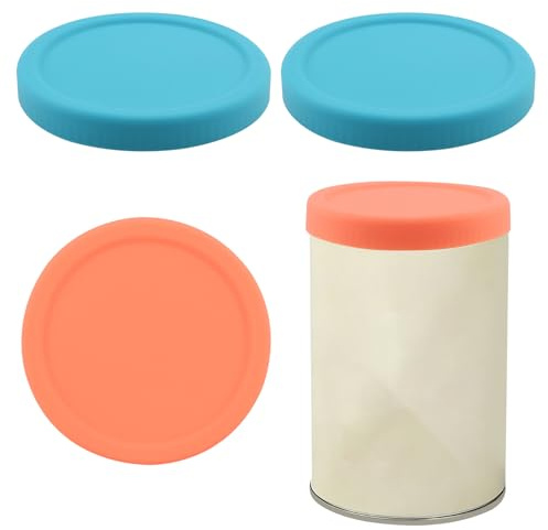 Vexorlian 4 Pack Silicone Can Lids for Tins, 3-Inch Reusable Leakproof Food Covers, Dishwasher and Freezer Safe, Ideal for Standard Tin Sizes (2 Blue + 2 Pink)