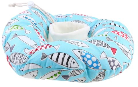 NOLITOY Anti Leck Halsband für Katzen mit Fischmuster aus Weichem Pp Baumwollmaterial Leichtes und Modisches Katzenhalsband für Sterilisation und Heilung nach Operation