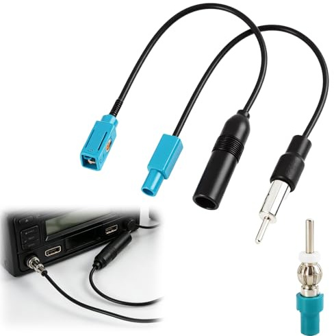 3PCS Cable Adaptador de Antena de Radio para Coche Fakra a DIN ISO, Adaptador de Radio Dab FM, Adaptador Fakra-Z a DIN para Radio de Coche, Reproductor de CD y Sistema de Audio estéreo para automóvil