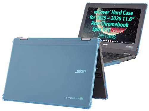 mCover Hårt fodral endast kompatibelt med 2025 ~ 2026 11,6 tum Acer Chromebook Spin 511 R757 serie 2-i-1 bärbara datorer (ej kompatibel med andra Acer-modeller) – aqua