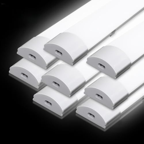 Monucep LED Feuchtraumleuchte 120cm-36W 4000K Neutralweiß, IP65 Wasserdicht Wannenleuchte, Verknüpfbar LED Kellerleuchte Nassraumleuchte für Garage Werkstatt Keller Lager Büro[10Pack-Energieklasse F]