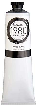 Gamblin G6360 150ml -l-ve de couleurs - l'huile - Noir d'Ivoire
