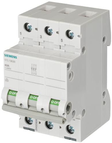 Siemens SENTRON Interrupteur 70 mm 400 V 3 modules 35 mm2 3 pôles 32 A