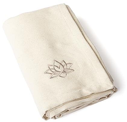 Bodhi Yogadecke SHAVASANA | Meditationsdecke aus 100% Baumwolle | Gemütliche & wärmende Wohndecke | Grob gewebte & robuste Sofadecke | Tagesdecke auch für Yogaübungen | Entspannungsdecke | Natur