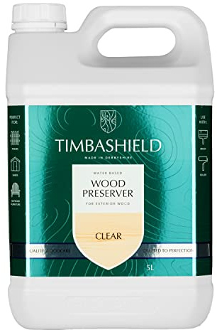 Timbashield - Wood Preserver - Water Based - Clear - 5L - Ready-to-Use - Preserves Wood for Up to 5 Years - BPR Approved