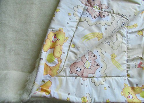 Alpenwolle Kinder Oberbett, Wendedecke, Babydecke, 100% Wolle (135x100cm)