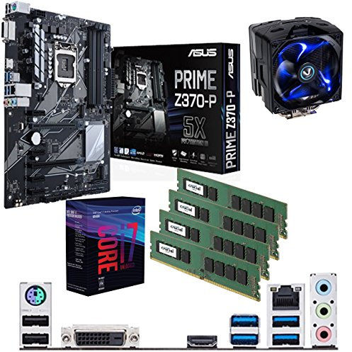 Components4All Intel Coffee Lake Core i7 8700K 4.8GHz Overclocked CPU, ASUS Prime Z370-P Motherboard, 32GB 2400MHz Crucial DDR4 RAM & Sapphire Vapor-X Cooler Pre-Built Bundle