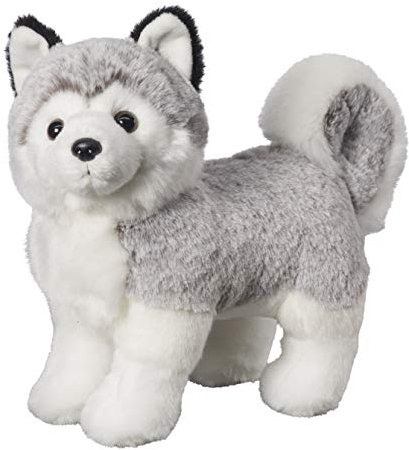 Bauer Spielwaren Deine Tiere mit Herz Husky stehend: Kleines Kuscheltier zum Kuscheln und Liebhaben, ideal als Geschenk, 29 cm, grau-weiß (12532)