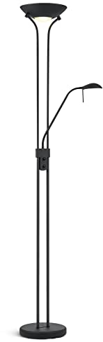 Home Sweet Home Stehleuchte LED - Dimmbar R7s Hauptlicht & G9 Leselampe - Schwarze- 50x50x180cm - Wohnzimmer