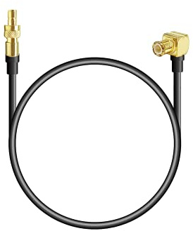 Vecys SMB Stecker zu MCX Stecker Rechtwinkliges Adapterkabel MCX Kabel RG174 30 cm/12in Antennenverlängerungskabel Kompatibel mit DAB FM/AM