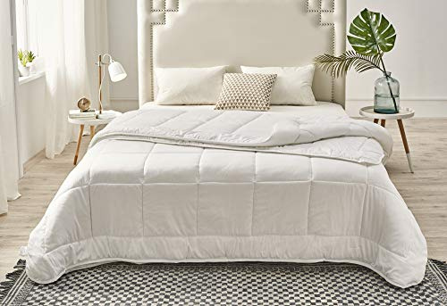 ECCOX VZT - Edredón Relleno Nórdico 4 Estaciones Reversible Doble 420 gr/m² - Edredón de Fibra Hueca Siliconada Suave Antiácaros - 240 x 220 cm para Cama de 120/135/140/150