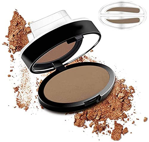 Tampon à sourcils - Tampon à sourcils - Stamp - Poudre à sourcils pour des sourcils parfaits tous les jours - Facile à utiliser et longue tenue - Étanche - Pour femmes (marron clair (B))
