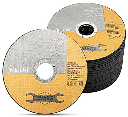 Supernic 50Pcs Cut Off Wheel 115mm x 1.2mm x 22.2mm Metal and Stainless Steel Cutting Discs Ultra -Thin Cutting Blade Disc for Angle Grinder