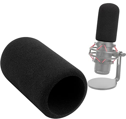 SUNMON für HyperX QuadCast Pop-Filter Windschutz, Mikrofon Schaumstoff Windschutz zur Geräuschreduzierung, verbesserte Klangqualität, Mikrofon Windschutzscheibe Pop-Filter für HyperX QuadCast S