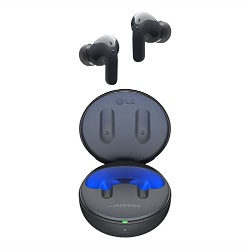 LG Tone Free DT60Q In-Ear Bluetooth Kopfhörer mit Meridian-Technologie, ANC (Active Noise Cancellation), UVnano & IPX4-Spritzwasserschutz - Weiß
