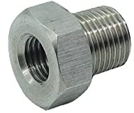 CDQBWKJGFJ 1 Stück 1/8 Zoll NPT männlich auf 1/16 Zoll NPT Buchse Edelstahl Rohr Fitting Gauge Adapter
