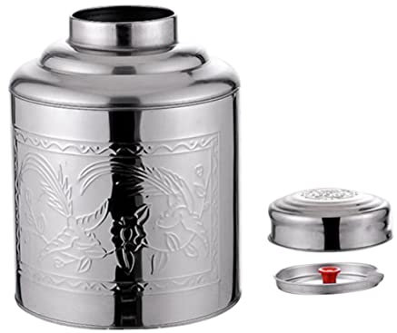 UPKOCH Contenitore Porta Tè Acciaio Inossidabile Barattolo Sigillato Per Tè Sfuso Design Portatile e Pratico Conservazione Aromi Per Cucina e Ufficio Compatte