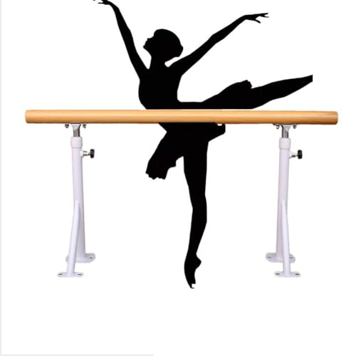 XAoSCd Treppenhandlauf, Ballettstange, Tanzstange, Familien-Bodenständer Für Den Innenbereich, Verstellbare Ballettstange Für Kinder Und Erwachsene, Stretching-Fitness (Beige 1 M)