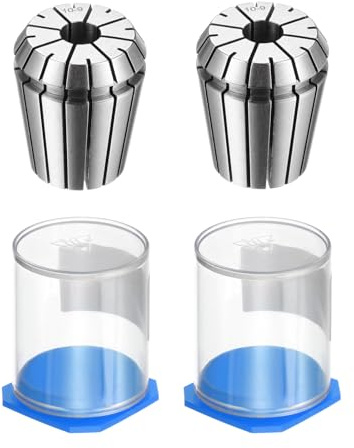 uxcell 2pcs ER32 Spring Collet 10mm Chuck 0.008 High Precision 65Mn Spring Steel for CNC Milling Lathe Tool Engraving Machine