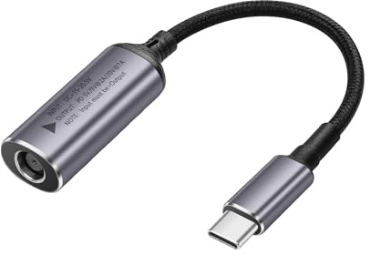 SinLoon PD 140W DC7450 to USB C Cable DC 7.4mm x 5.0mm Female(7.4 x 0.6mm) Input to Type C Male Power Charging Cable with PD Automatic Identification Chip,for Phones,Tablets,Laptops(DC7450)