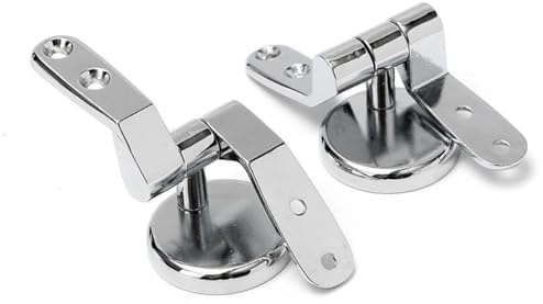 Toilet Seat Hinge Replacement Toilet Hinges Stainless Steel Bathroom Zinc Alloy Toilet Lid Hinge with Screws Accessories