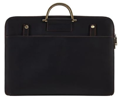 VONCYKI Aktentasche aus echtem Leder für Herren, 15,6 Zoll (39,6 cm), Laptoptasche, Dokumententasche, A4-Größe, Clutch, Handtasche, coffee, Einheitsgröße