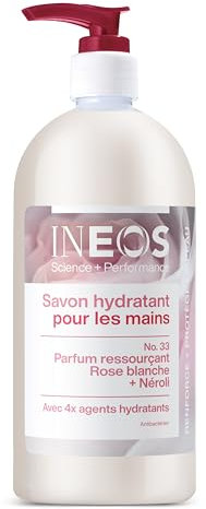 INEOS – Savon Main liquide - Hydratant – Rose Blanche + Neroli – 6 x 500ml