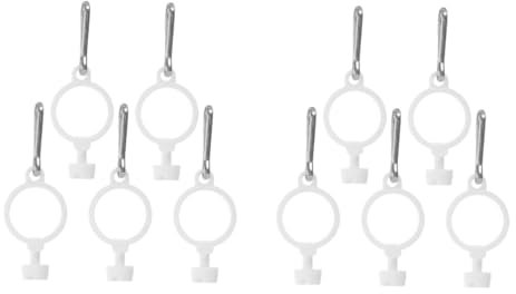 Kisangel 10pcs Flag Pole Mounting Rings Flagpole Mounting Clips Easy Installation