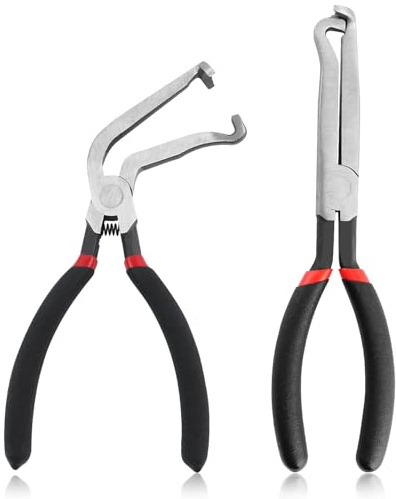 Electrical Disconnect Pliers, 2Pcs Elbow Disconnection Tubing Separation Plier Fuel Line Pliers Tab Repair Tools for Disconnection and Tangent of Automobile Lines