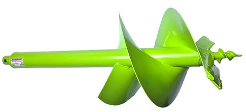 WERHE Erdbohrer für bohrmaschine ⌀ 300 mm, 80cm länge – Brunnenbohrer mit Einzelwicklung – Baumpflanzung, erdlochbohrer, Pfahlbohrer, Durchlässenbohrer – Grabungswerkzeug mit Hartmetallklingen