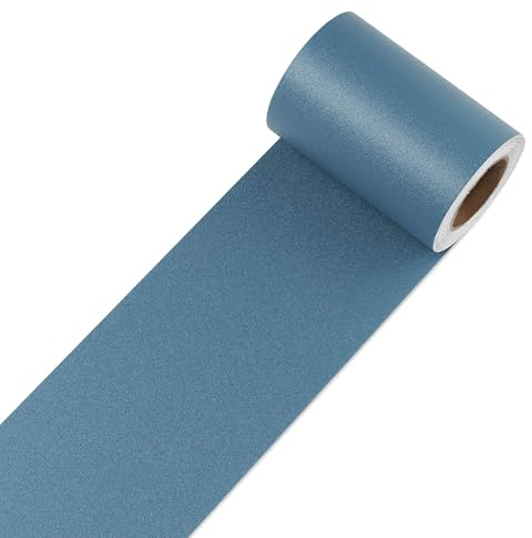 Decotalk Frise Murale Autocollant Indigo Blue 7.6X600cm Bordure de Papier Peint Frise Murale Adhesive Imperméable Stickers en Plinthe PVC Adhesif Pour Meuble Autocollants Décoratifs Cuisine Miroir