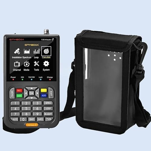 TIEOAXFT Buscador de satélite V8 Finder 2 actualizado DVB-S/S2/S2X HD 1080P H.264 VS ST-5150, 7,4 V, 4000 mAh(1PC with Backpack)