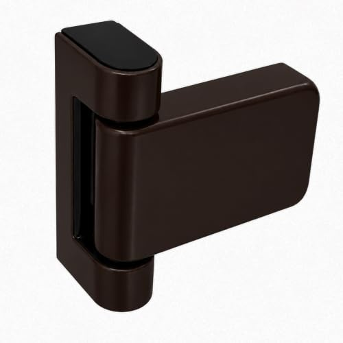 UAP 3D Adjustable T Flag Axis Door Hinges - High Security for All External uPVC Doors - Universal, Non-Handed Design for Optimal Functionality and Versatile Installation (23mm Rebate, Brown)