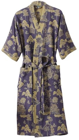 CRETUAO O,XL, Bata de Gasa Doble algodón Estilo japonés para Mujer,Bata de baño Tipo Kimono Suave y Ligera con Estampado,Pijama Yukata para Pareja,Ideal para SPA,Sauna y Sauna