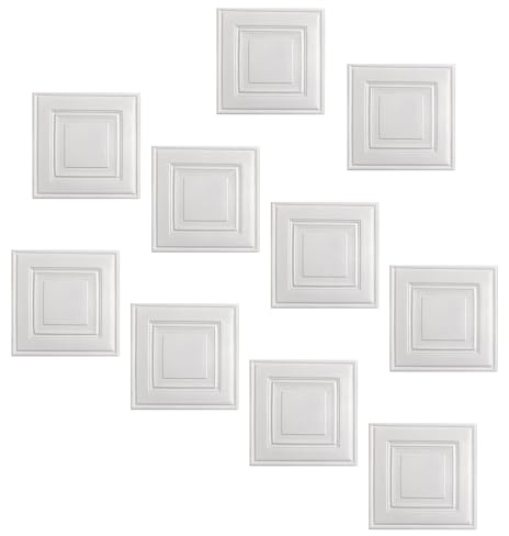 Patifirst Paneles De Pared 3D - 10 Piezas De Paneles De Ladrillo Falso,Decoración Adhesiva Impermeable Y Removible 34.8x34.8 cm Para Dormitorio Salón Y Techo