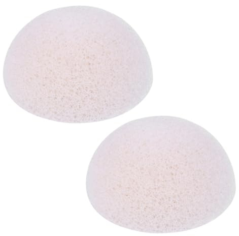 Esponjas Limpiadoras Faciales Redondas de Carbón de Bambú 2piezas | Sponge White, Limpieza Diaria y Exfoliación Facial, Formato Redondo para Cuidado de Piel Color Aleatorio