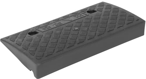 ifundom Rampe de Seuil Portable Caoutchouc Plastique Léger Antidérapante Tapis de Montée pour Fauteuil Roulant Aide Marche Extérieure Robuste