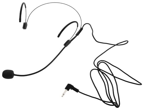 Taschenmikrofonsystem Schwarzes Gesangs Headset Mikrofon für Profis | Ohrbügelmikrofon mit Rundstrahlcharakteristik, Headworn Style, Komfortabel und Klarer Klang