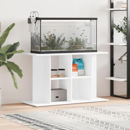 Frdhee Aquarienunterschrank Terrarium Schrank,Aquariumständer Weiß 100x40x60 cm Holzwerkstoff,Aquarienschrank für Zierfische und Wasserpflanzen