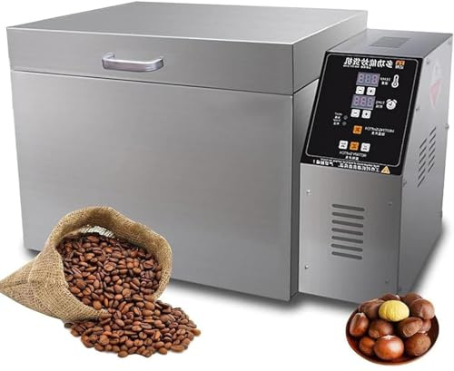 Commercial Coffee Roaster Machine with Temper Adjustable, Electric Nut Roaster Machine, Automatic Timing Coffee Roasters, Even Heating, for Stir-Frying Whole Grains(Type5)