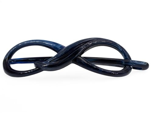 Infinity Libellenspange - 8cm Lang - Acetat - Made in Germany - haarschonend ohne Metall - 1 Stück (Lapisblau)