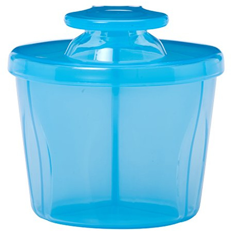 Dr. Brown's Dispensador de fórmula para bebés con tapa a presión para alimentación sobre la marcha, dispensador de leche en polvo para viajar con bebé, color azul