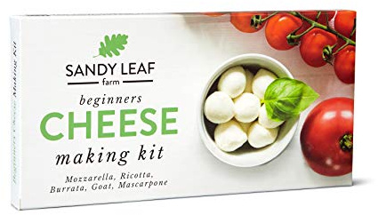 Cheese Making Kit for Beginners by Sandy Leaf Farm - Makes 5 Fresh Cheeses